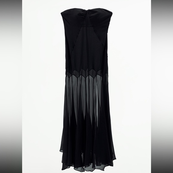 Zara limited edition celeb style semi sheer strapless dress - Picture 10 of 13